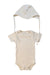 A Beige Sleeveless Bodysuits from Saga Copenhagen in size 3-6M for neutral. (Front View)