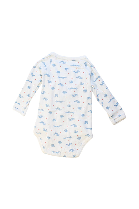 A White Long Sleeve Bodysuits from Petit Bateau in size 3-6M for boy. (Back View)