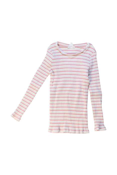 A White Long Sleeve Tops from Seed in size 5T for girl. (Front View)