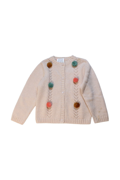 A Beige Cardigans from Bonheur du Jour in size 6T for girl. (Front View)