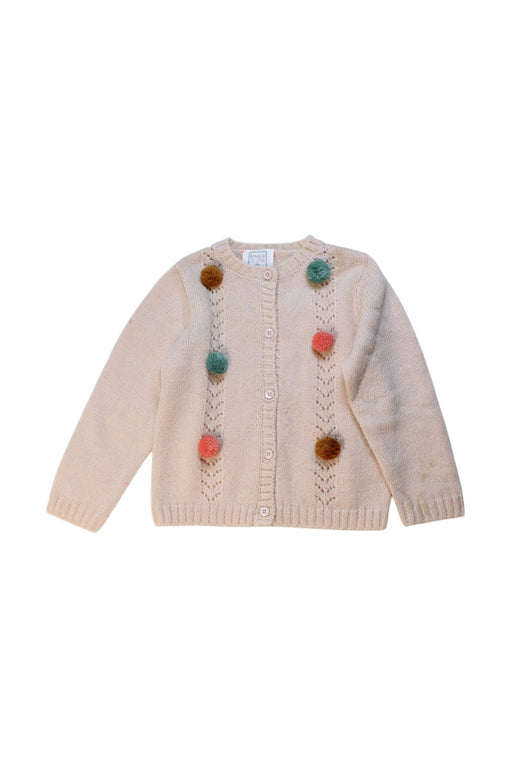 A Beige Cardigans from Bonheur du Jour in size 6T for girl. (Front View)