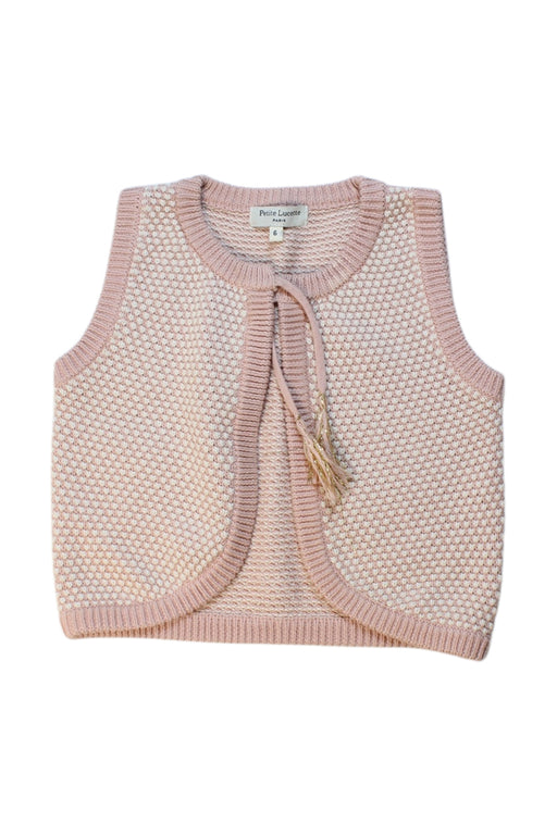 A Pink Outerwear Vests from Petite Lucette in size 6T for girl. (Front View)