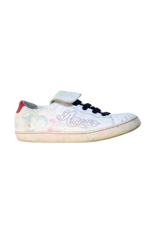 A White Sneakers from Bonpoint in size 7Y for girl. (Front View)