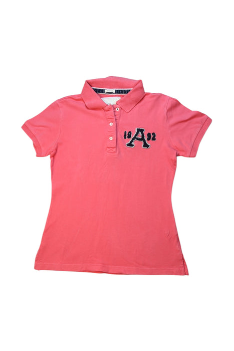 A Pink Short Sleeve Polos from Abercrombie & Fitch in size 12Y for girl. (Front View)