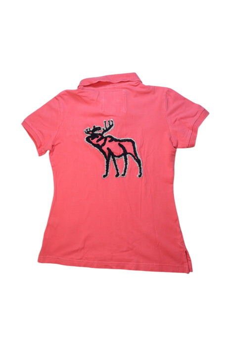 A Pink Short Sleeve Polos from Abercrombie & Fitch in size 12Y for girl. (Back View)