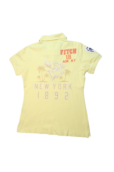 A Yellow Short Sleeve Polos from Abercrombie & Fitch in size 12Y for girl. (Back View)