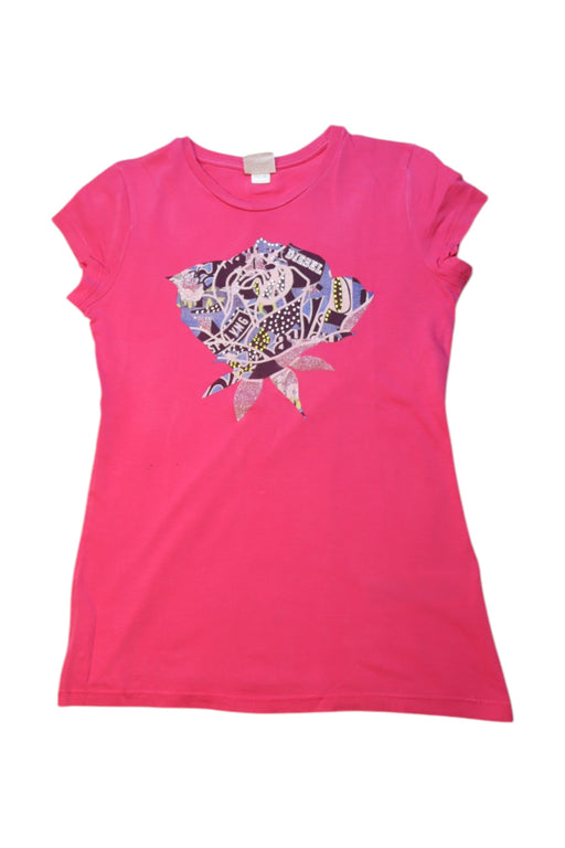 A Pink Short Sleeve T Shirts from Diesel in size 10Y for girl. (Front View)