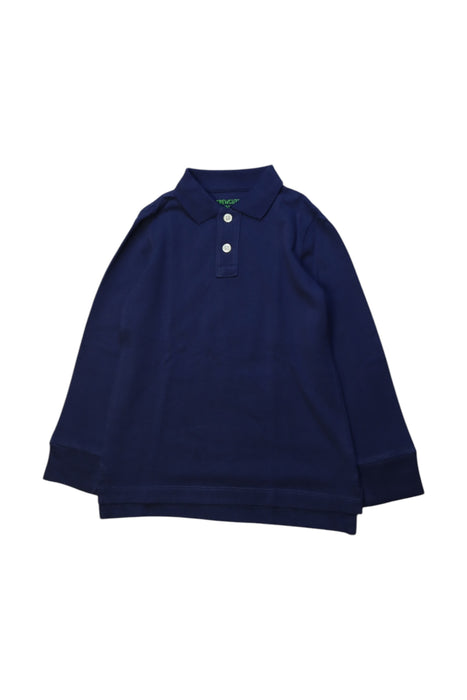 A Navy Long Sleeve Polos from Crewcuts in size 3T for boy. (Front View)