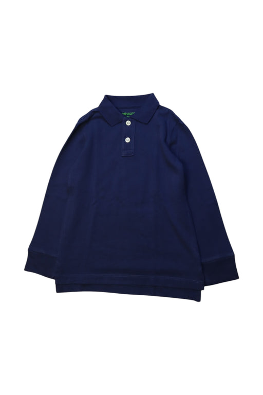 A Navy Long Sleeve Polos from Crewcuts in size 3T for boy. (Front View)