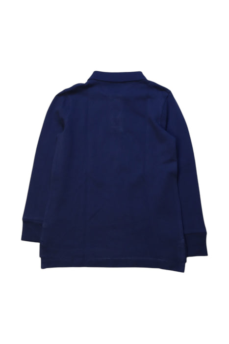 A Navy Long Sleeve Polos from Crewcuts in size 3T for boy. (Back View)
