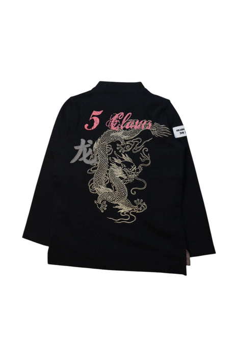 A Black Long Sleeve Polos from Shanghai Tang in size 4T for boy. (Back View)