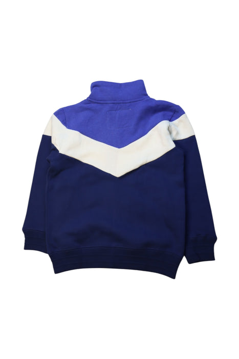 A Blue Zippered Sweatshirts from Boden in size 4T for boy. (Back View)