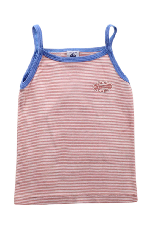 A Pink Sleeveless Tops from Petit Bateau in size 4T for neutral. (Front View)