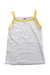 A White Sleeveless Tops from Petit Bateau in size 4T for girl. (Front View)