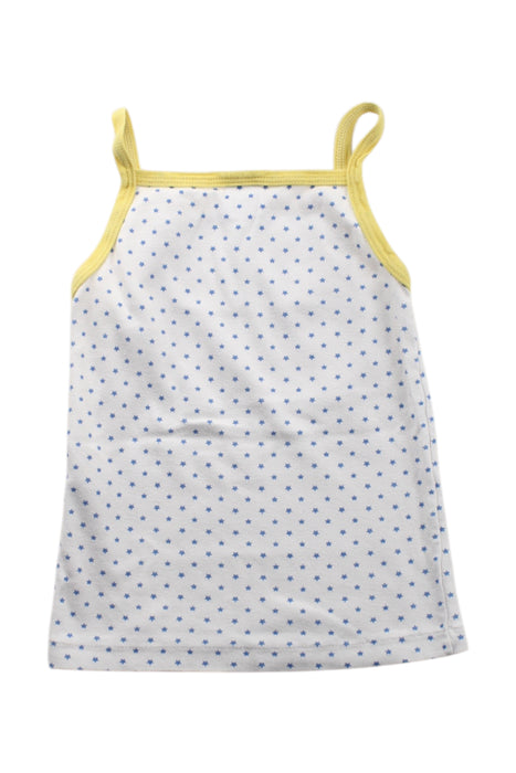 A White Sleeveless Tops from Petit Bateau in size 4T for girl. (Back View)