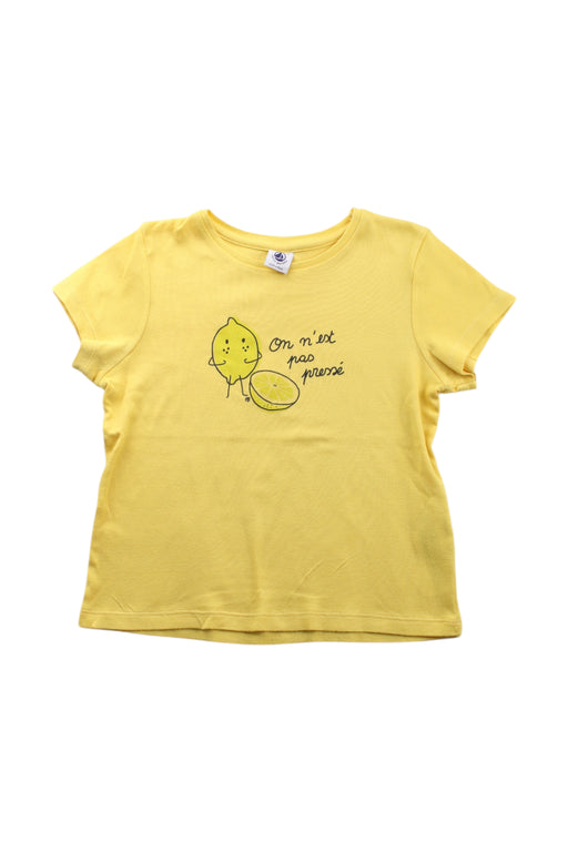 A Yellow Short Sleeve T Shirts from Petit Bateau in size 4T for neutral. (Front View)