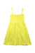 A Yellow Sleeveless Dresses from Petit Bateau in size 4T for girl. (Front View)