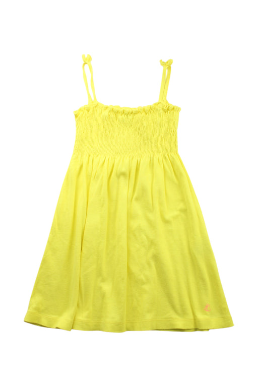 A Yellow Sleeveless Dresses from Petit Bateau in size 4T for girl. (Front View)