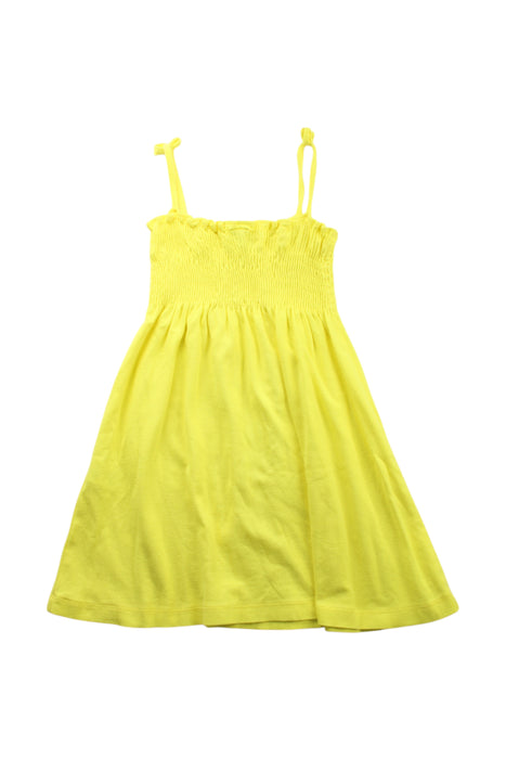 A Yellow Sleeveless Dresses from Petit Bateau in size 4T for girl. (Back View)