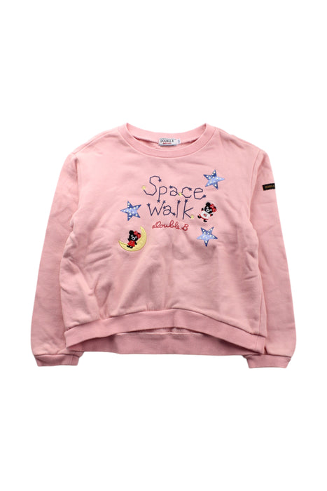 A Pink Crewneck Sweatshirts from Miki House in size 7Y for girl. (Front View)