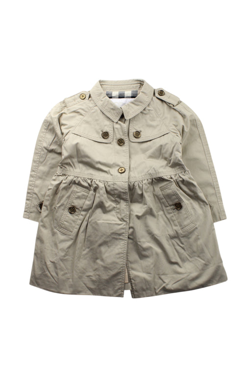 A Beige Coats from Burberry in size 3T for girl. (Front View)