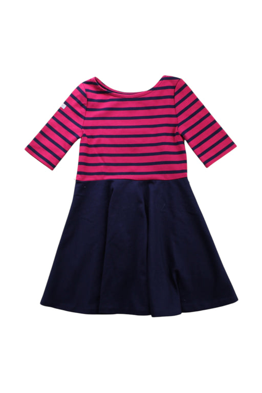A Pink Long Sleeve Dresses from Polo Ralph Lauren in size 5T for girl. (Front View)