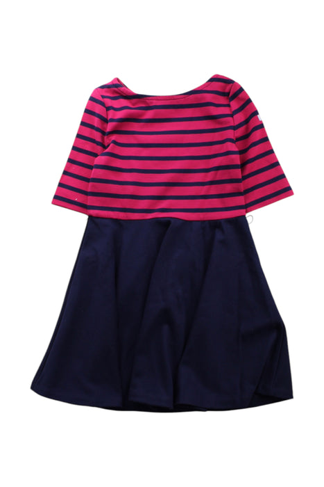 A Pink Long Sleeve Dresses from Polo Ralph Lauren in size 5T for girl. (Back View)