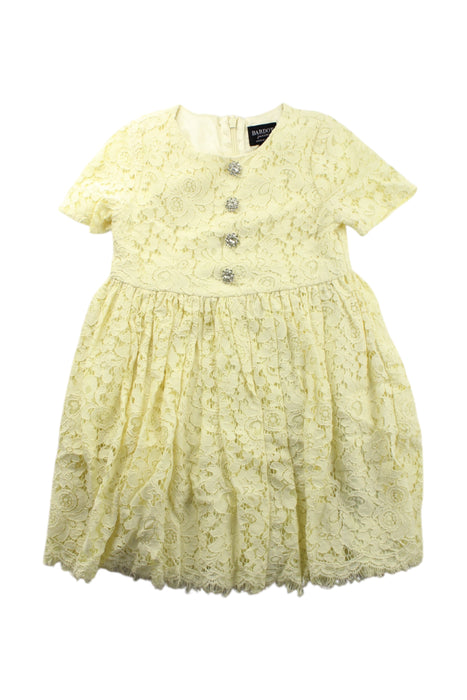 A Ivory Short Sleeve Dresses from Bardot Junior in size 6T for girl. (Front View)