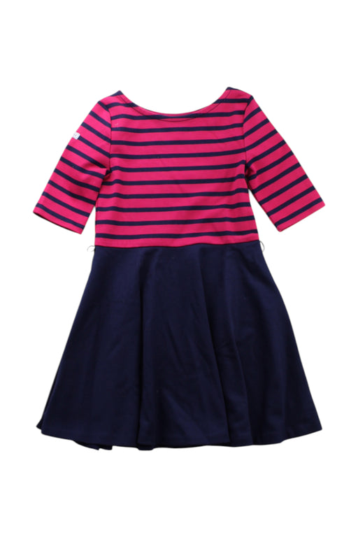 A Pink Long Sleeve Dresses from Polo Ralph Lauren in size 5T for girl. (Front View)
