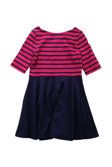 A Pink Long Sleeve Dresses from Polo Ralph Lauren in size 5T for girl. (Back View)