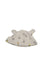 A White Winter Hats from Boboli in size 0-3M for neutral. (Back View)