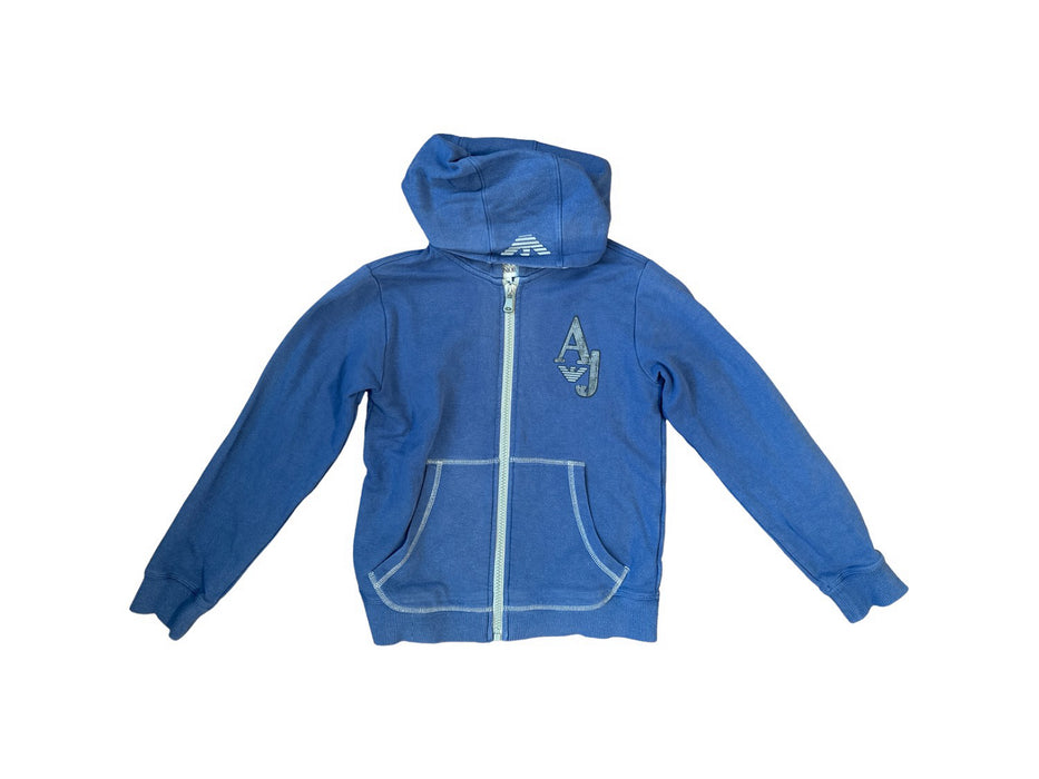 A Blue Hooded Sweatshirts from Armani in size 8Y for boy. (Front View)