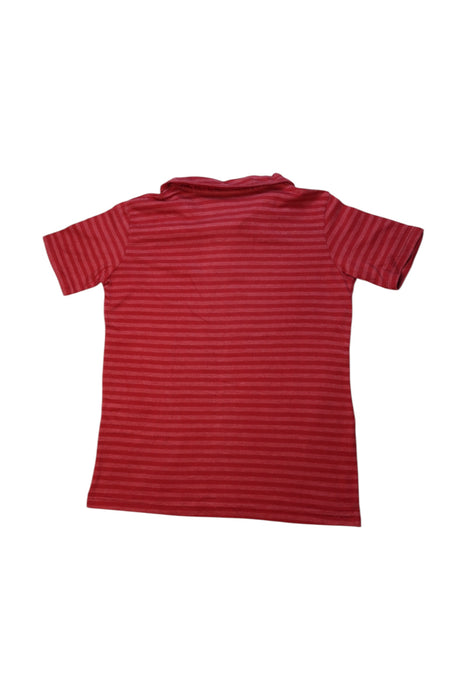 A Red Short Sleeve Polos from City Threads in size 6T for boy. (Back View)