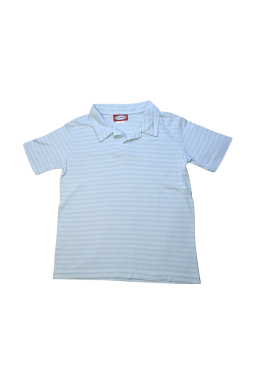 A White Short Sleeve Polos from City Threads in size 6T for boy. (Front View)