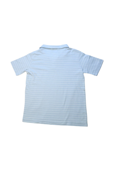 A White Short Sleeve Polos from City Threads in size 6T for boy. (Back View)