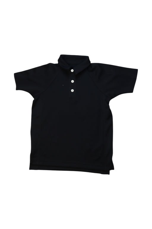 A Black Short Sleeve Polos from Lands' End in size 4T for boy. (Front View)