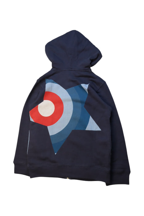 A Navy Zippered Sweatshirts from Boden in size 6T for boy. (Back View)