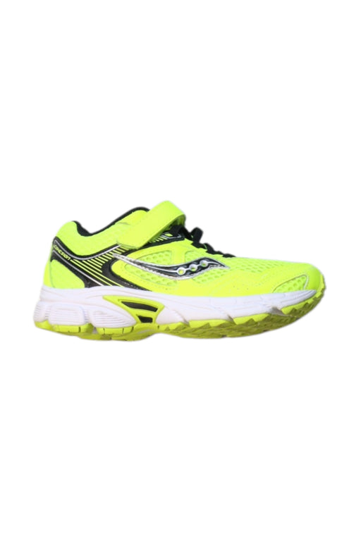 A Yellow Sneakers from Saucony in size 5T for neutral. (Front View)
