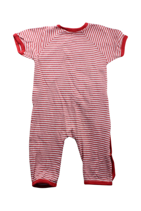 A Red Short Sleeve Rompers from Purebaby in size 6-12M for neutral. (Back View)