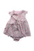 A Pink Sleeveless Rompers from Chickeeduck in size 12-18M for girl. (Front View)