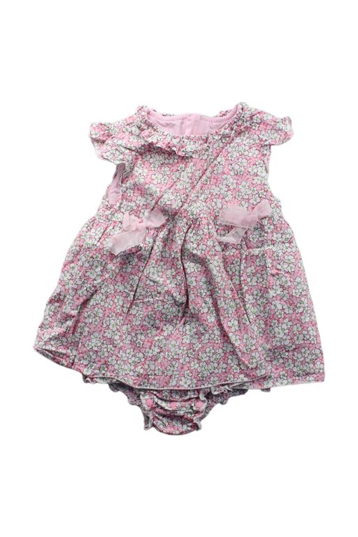 A Pink Sleeveless Rompers from Chickeeduck in size 12-18M for girl. (Front View)