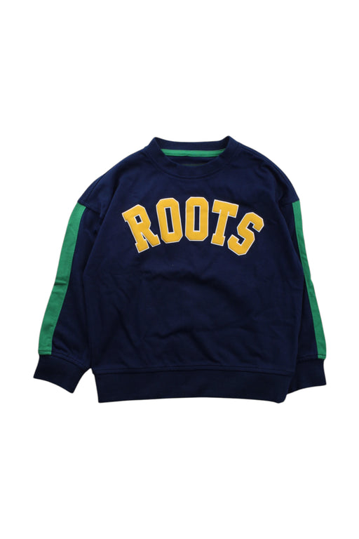 A Navy Crewneck Sweatshirts from Roots in size 5T for neutral. (Front View)