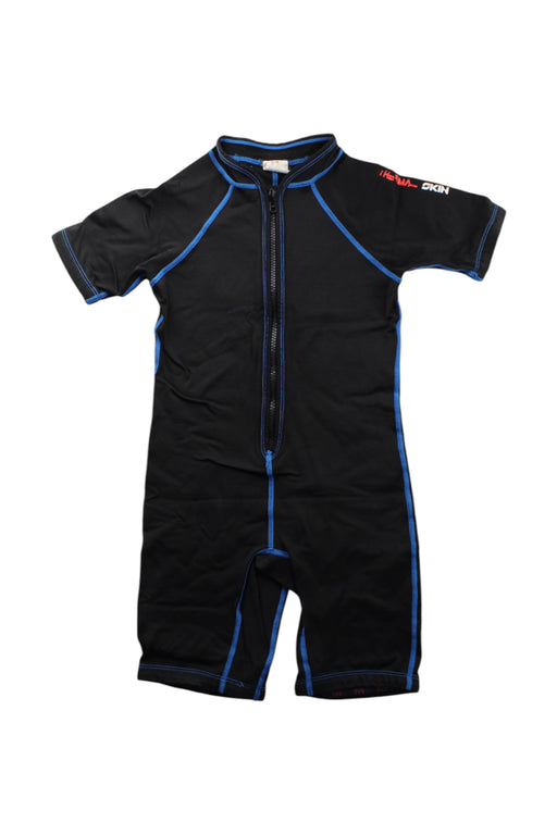 A Black Wetsuits from TYR in size 6T for neutral. (Front View)