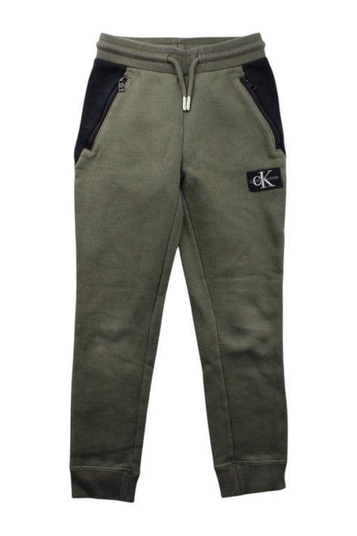 A Green Sweatpants from Calvin Klein in size 6T for neutral. (Front View)