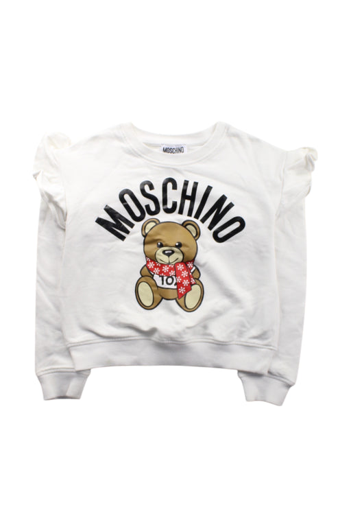 A White Sweatshirts from Moschino in size 8Y for neutral. (Front View)