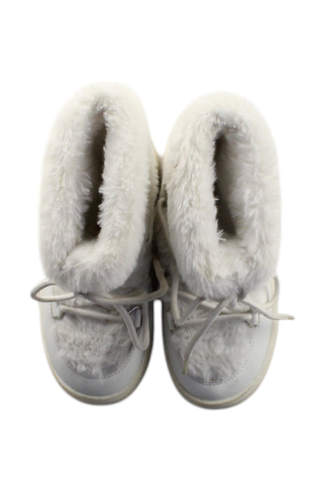 A White Winter Boots from Moon Boot in size 6T for neutral. (Back View)