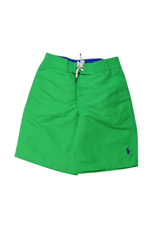 A Green Swim Shorts from Polo Ralph Lauren in size 7Y for boy. (Front View)