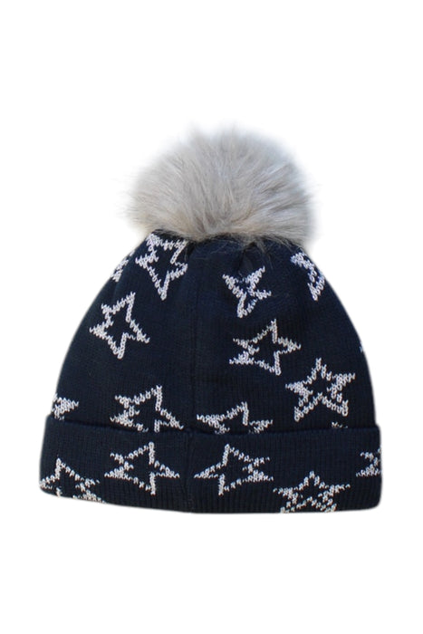 A Navy Winter Hats from Andy & Evan in size 5T for girl. (Front View)