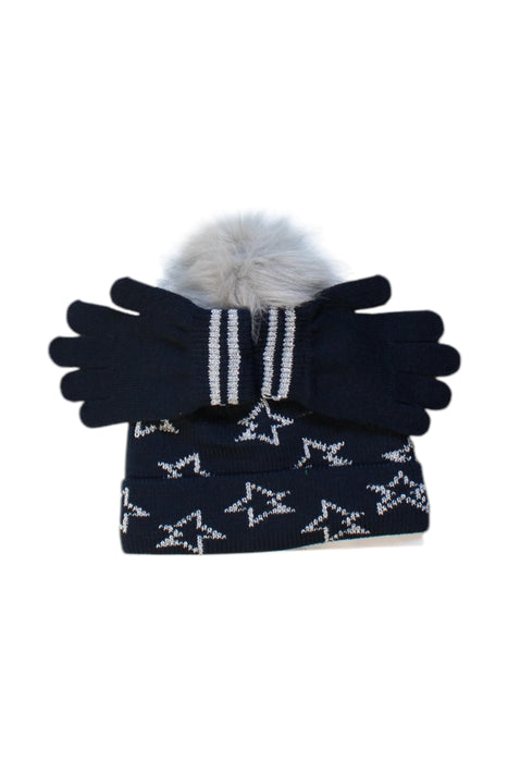 A Navy Winter Hats from Andy & Evan in size 5T for girl. (Back View)