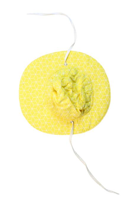 A Yellow Sun Hats from Ki ET LA in size 5T for girl. (Front View)